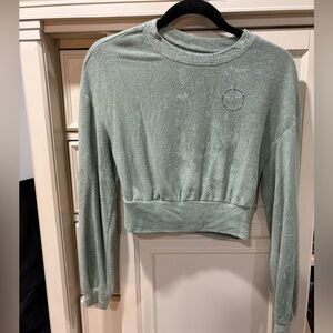 Aerie Green Cropped Sweater